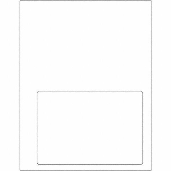 Tape Logic - Pack of (100), 1 Sheet 6-3/4" x 4-3/4" White Paper Laser Labels - Makers Industrial Supply