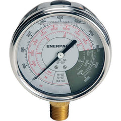 Enerpac - Hydraulic Pressure Gages & Adapters Type: Glycerine Filled Pressure Rating: 10000 - Makers Industrial Supply