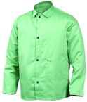 2X-Large - Green Flame Retardant 9 oz Cotton Jackets -- Jackets are 30" long - Makers Industrial Supply