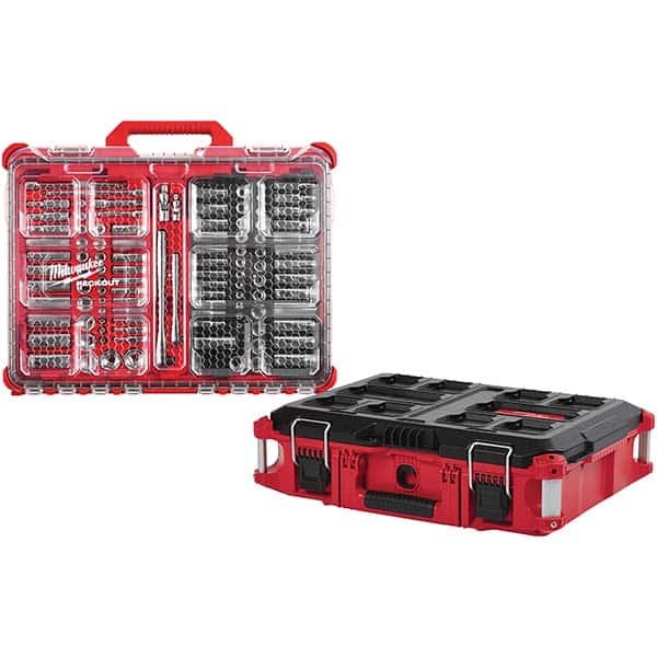 Milwaukee Tool - Socket Sets Measurement Type: Metric/Inch Drive Size: 1/4, 3/8 - Makers Industrial Supply