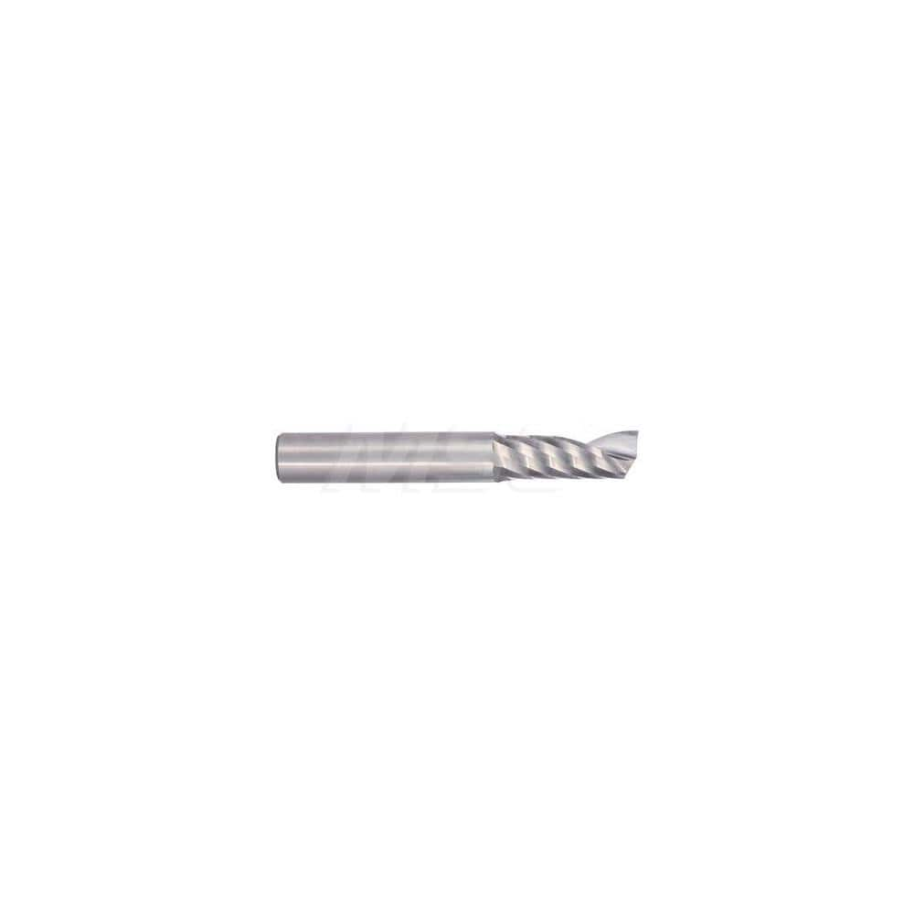 Square End Mill: 20mm LOC, 6mm Shank Dia, 57mm OAL, 1 Flute, Solid Carbide Single End, Uncoated, Spiral Flute, 30 ° Helix, Centercutting, RH Cut, RH Flute, Series 6793