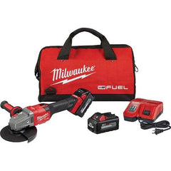 Milwaukee Tool - 4-1/2 - 6" Wheel Diam, 9,000 RPM, Cordless Angle & Disc Grinder - 5/8-11 Spindle, 18 Volts, 6 Amps, Side Exhaust - Makers Industrial Supply