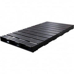 Custom Built Plastic Pallets - 39" Long x 74" & Wide x 4-1/2" High Plastic Pallet - 1,500 Lb Static Capacity, 500 Lb Dynamic Capacity, Black - Makers Industrial Supply