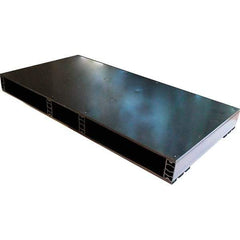 Custom Built Plastic Pallets - 24" Long x 48" & Wide x 4.4" High Plastic Pallet - 1,500 Lb Static Capacity, 500 Lb Dynamic Capacity, Black - Makers Industrial Supply