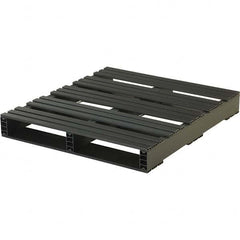 Custom Built Plastic Pallets - 36" Long x 32" & Wide x 4-1/2" High Plastic Pallet - 3,000 Lb Static Capacity, 500 Lb Dynamic Capacity, Black - Makers Industrial Supply