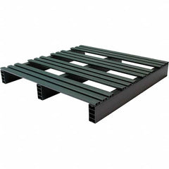 Custom Built Plastic Pallets - 30" Long x 30" & Wide x 4" High Plastic Pallet - 1,000 Lb Static Capacity, 250 Lb Dynamic Capacity, Black - Makers Industrial Supply