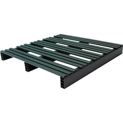 Custom Built Plastic Pallets - 36" Long x 36" & Wide x 4" High Plastic Pallet - 1,000 Lb Static Capacity, 250 Lb Dynamic Capacity, Black - Makers Industrial Supply