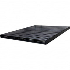 Custom Built Plastic Pallets - 72" Long x 83" & Wide x 4-1/2" High Plastic Pallet - 1,500 Lb Static Capacity, 500 Lb Dynamic Capacity, Black - Makers Industrial Supply