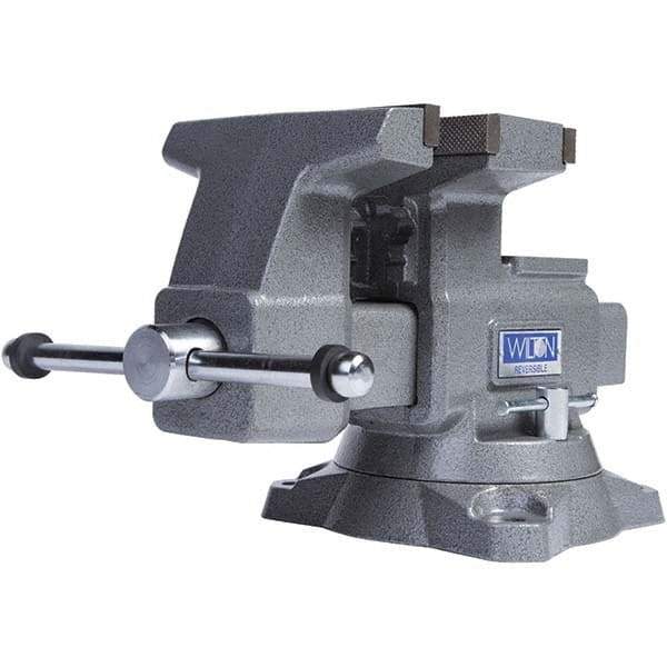 Wilton - Bench & Pipe Combination Vises Jaw Width (Inch): 6-1/2 Jaw Opening Capacity (Inch): 7-1/4 (Regular); 12-3/4 (Reversed) - Makers Industrial Supply