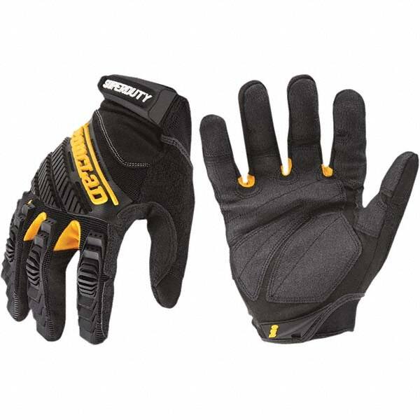 ironCLAD - Size S (7), ANSI Cut Lvl A2, Abrasion Lvl 4, Cut Resistant Gloves - 9" Long, Uncoated, Unlined, Hook & Loop Cuff, Black, Paired - Makers Industrial Supply