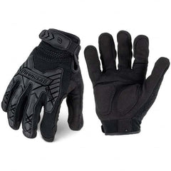 ironCLAD - Size 2XL (11) Synthetic Leather Work Gloves - For Mechanic's & Lifting, Uncoated, Hook & Loop Cuff, Full Fingered, Black, Paired - Makers Industrial Supply