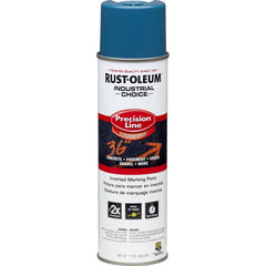 17 fl oz Blue Marking Paint 600' to 700' Coverage at 1″ Wide, Solvent-Based Formula