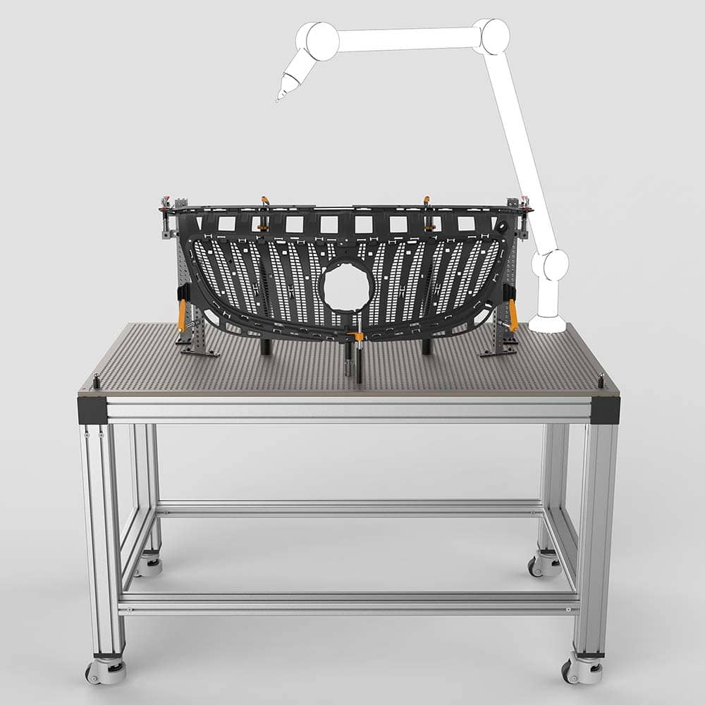 Renishaw - CMM Fixtures; Type: Metrology Tables ; Plate Design: Table ; Length (mm): 1200.00 ; Width (mm): 900 ; Material: Aluminum ; Thread Size: M8 - Exact Industrial Supply