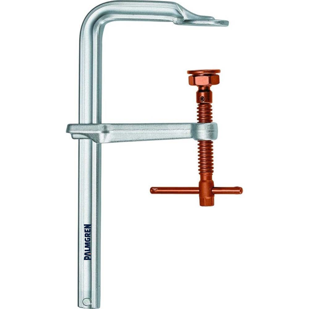 Palmgren - Sliding Arm Clamps; Clamp Type: Heavy-Duty F Clamp ; Maximum Capacity (mm): 20.000 ; Throat Depth (Inch): 6-7/8 ; Handle Style: T-Handle ; Frame Material: Steel ; Clamping Pressure (Lb.): 5000.00 - Exact Industrial Supply