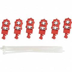 Brady - Pack of 6 Single-Pole Circuit Breaker Lockouts - Makers Industrial Supply