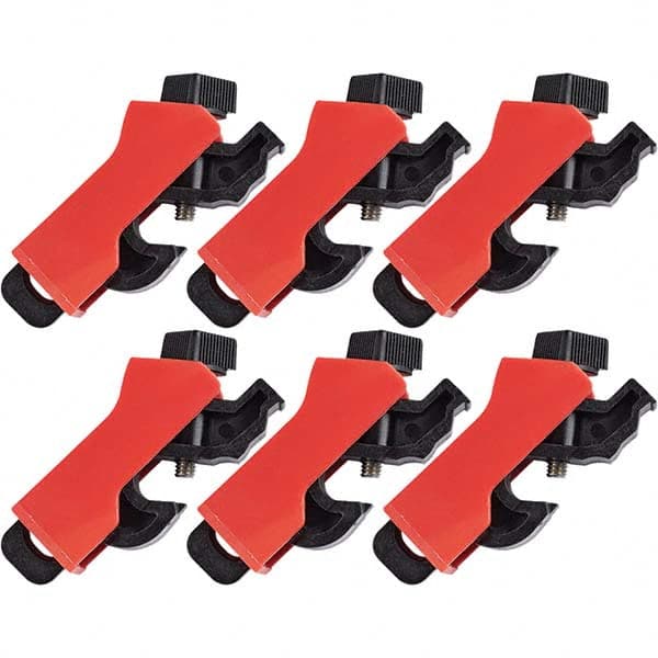 Brady - Pack of 6 Universal Miniature Circuit Breaker Lockouts - Makers Industrial Supply