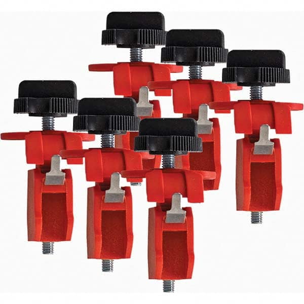 Brady - Pack of 6 Universal Miniature Circuit Breaker Lockouts - Makers Industrial Supply