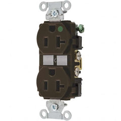 Hubbell Wiring Device-Kellems - 125V 20A NEMA 6-20R Hospital Grade White Straight Blade Duplex Receptacle - Makers Industrial Supply