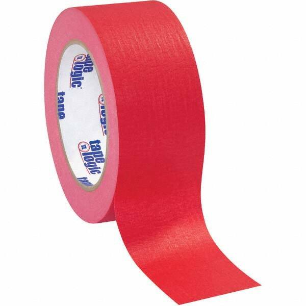 Tape Logic - Pack of (12), 60 Yd Rolls 2" Red Crepe Paper Masking Tape - Makers Industrial Supply