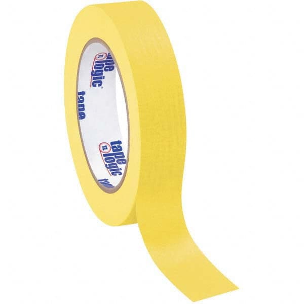 Tape Logic - Pack of (12), 60 Yd Rolls 1" Yellow Crepe Paper Masking Tape - Makers Industrial Supply