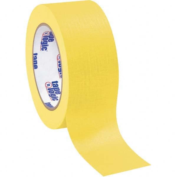 Tape Logic - Pack of (12), 60 Yd Rolls 2" Yellow Crepe Paper Masking Tape - Makers Industrial Supply