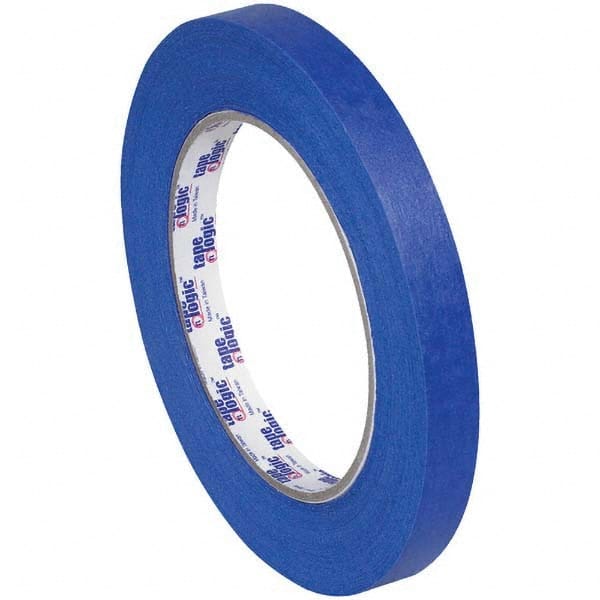 Tape Logic - Pack of (12), 60 Yd Rolls 1/2" Blue Crepe Paper Painter's Tape - Makers Industrial Supply