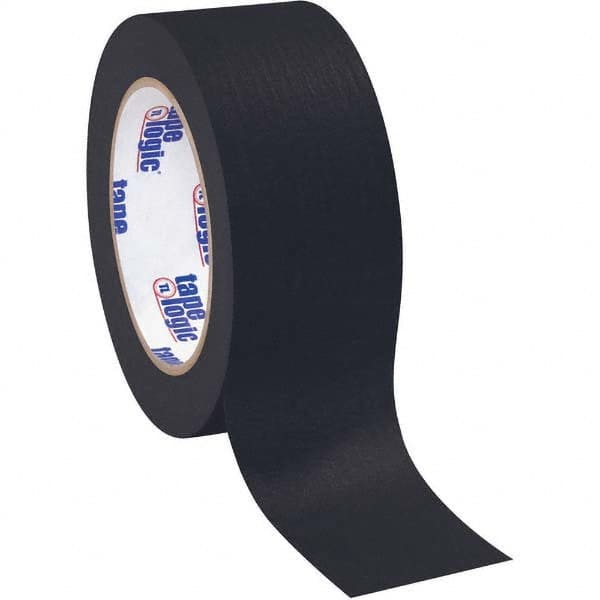 Tape Logic - Pack of (12), 60 Yd Rolls 2" Black Crepe Paper Masking Tape - Makers Industrial Supply