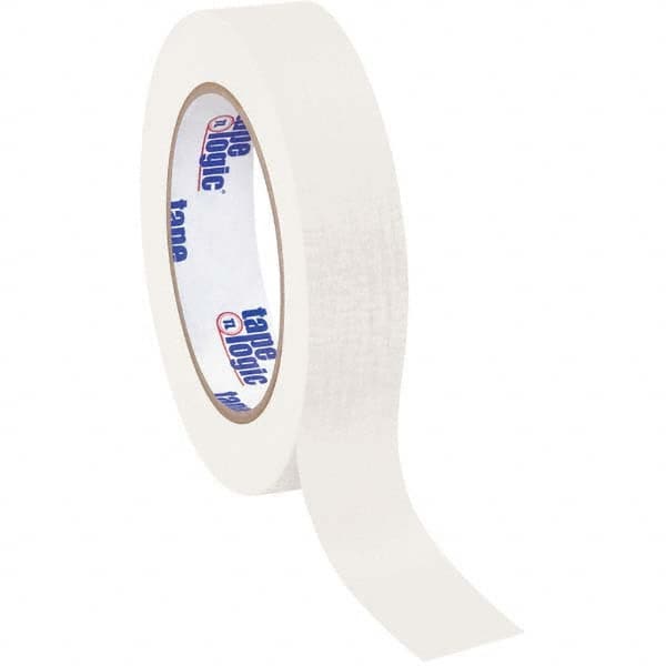 Tape Logic - Pack of (12), 60 Yd Rolls 1" White Crepe Paper Masking Tape - Makers Industrial Supply