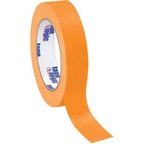 Tape Logic - Pack of (12), 60 Yd Rolls 1" Orange Crepe Paper Masking Tape - Makers Industrial Supply