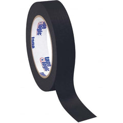 Tape Logic - Pack of (12), 60 Yd Rolls 1" Black Crepe Paper Masking Tape - Makers Industrial Supply