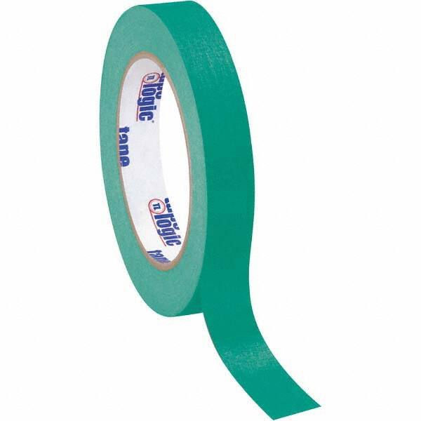 Tape Logic - Pack of (12), 60 Yd Rolls 3/4" Dark Green Crepe Paper Masking Tape - Makers Industrial Supply