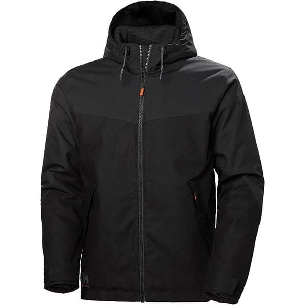 Helly Hansen - Size S Black Water Resistant & Cold Weather Jacket - Makers Industrial Supply