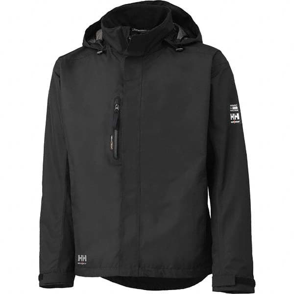 Helly Hansen - Size 4XL Black Wind Resistant & Water Resistant Jacket - Makers Industrial Supply