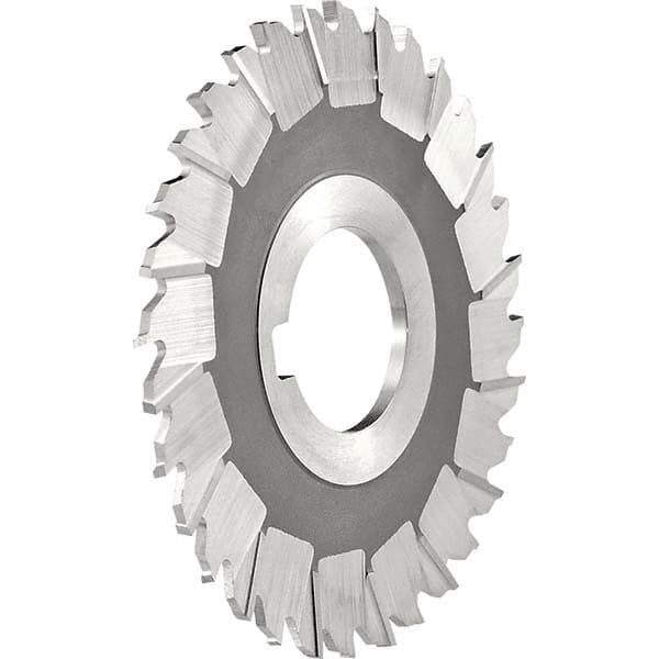 Side Chip Saw: 4″ Blade Dia, 5/32″ Blade Thickness, 1-1/4″ Arbor Hole Dia, 32 Teeth, Cobalt Uncoated, Staggered Tooth