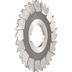 Side Chip Saw: 4″ Blade Dia, 3/16″ Blade Thickness, 1″ Arbor Hole Dia, 32 Teeth, Cobalt TiN Finish, Staggered Tooth