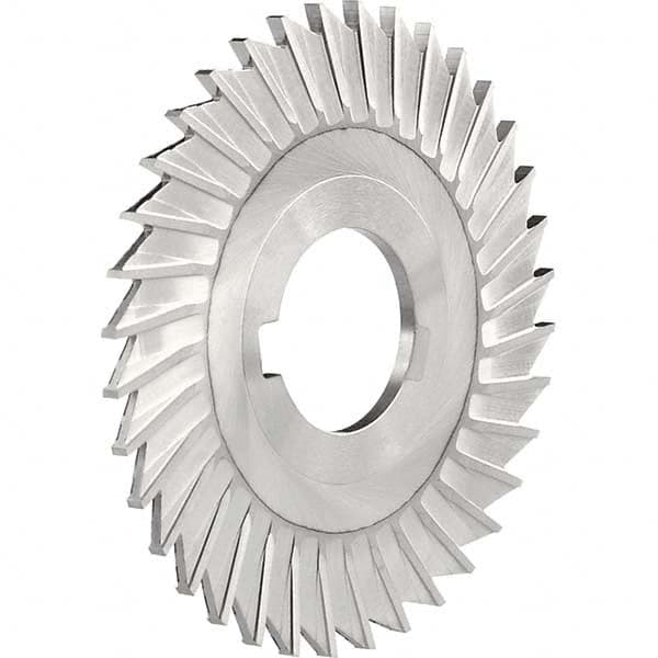 Side Chip Saw: 4″ Blade Dia, 3/16″ Blade Thickness, 1″ Arbor Hole Dia, 36 Teeth, High Speed Steel TiN Finish, Straight Tooth