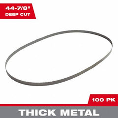 Milwaukee Tool - 44-7/8" x 1/2" x 0.02" 10-14 TPI Bi-Metal Portable Band Saw Blade - Makers Industrial Supply