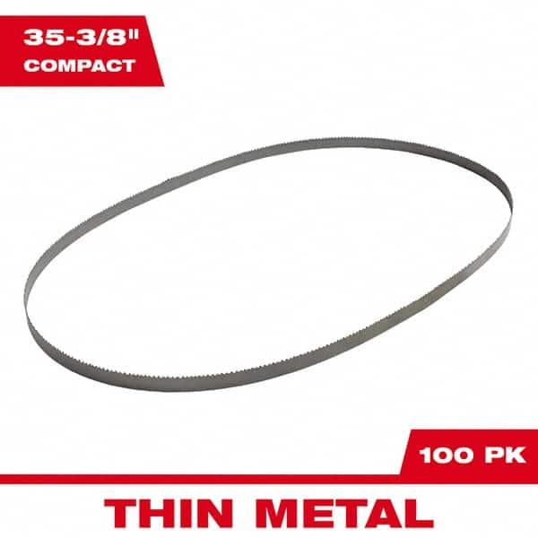 Milwaukee Tool - 35-3/8" x 1/2" x 0.02" 18 TPI Bi-Metal Portable Band Saw Blade - Makers Industrial Supply