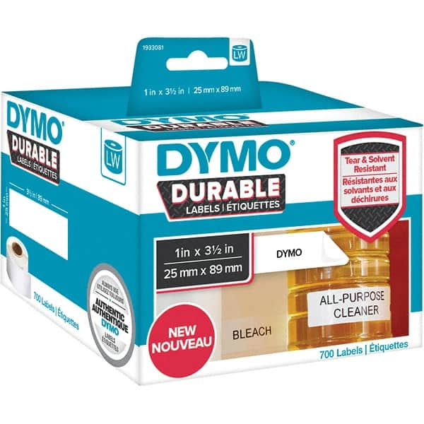 Dymo - Labels, Ribbons & Tapes Type: Shelving Labels Color: White - Makers Industrial Supply