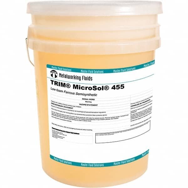 Master Fluid Solutions - TRIM MicroSol 455, 5 Gal Pail Cutting Fluid - Semisynthetic - Makers Industrial Supply