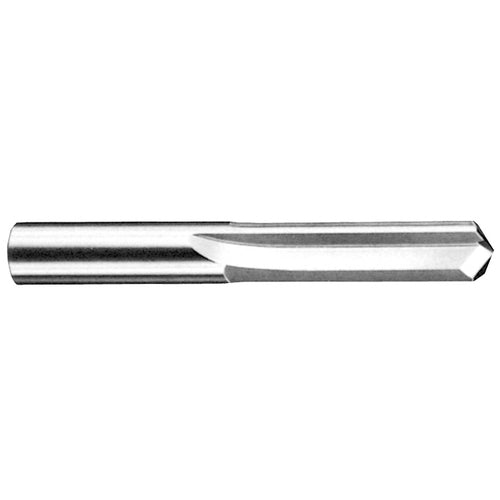 9.5 mm Dia. × 9.5 mm Shank × 40 mm Flute Length × 84 mm OAL, 3xD, 140°, Uncoated, 2 Flute, External, Round Solid Carbide Drill - Exact Industrial Supply