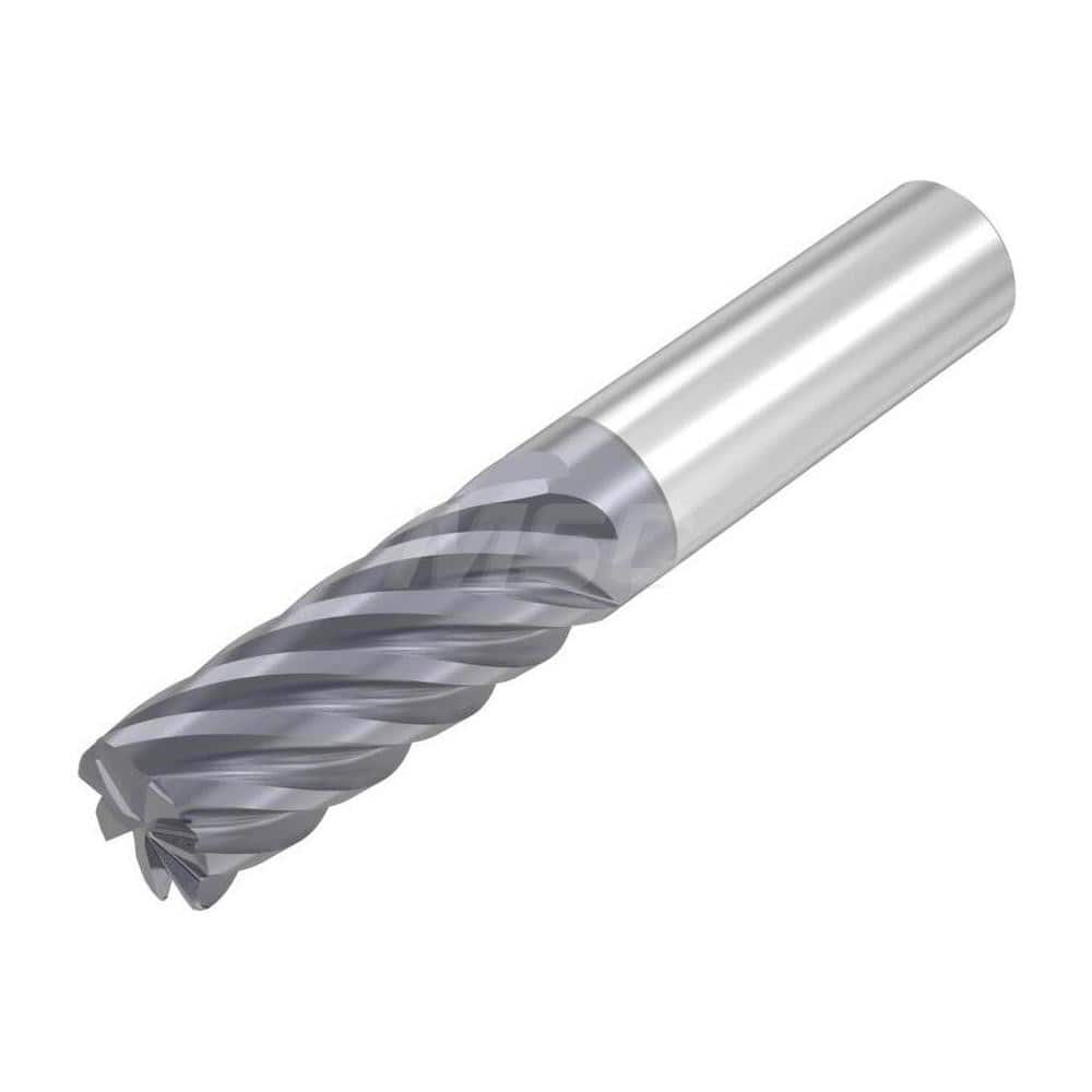 Roughing & Finishing End Mills; Mill Diameter (Decimal Inch): 0.6250; Mill Diameter (Inch): 5/8; End Type: Corner Radius; Corner Radius (Decimal Inch): 0.0600; Number of Flutes: 7; Material: Solid Carbide; Finish/Coating: AlTiN; Length of Cut (Inch): 1-1/