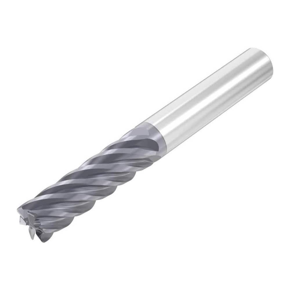 Roughing & Finishing End Mills; Mill Diameter (Decimal Inch): 0.3750; Mill Diameter (Inch): 3/8; End Type: Corner Radius; Corner Radius (Decimal Inch): 0.0300; Number of Flutes: 6; Material: Solid Carbide; Finish/Coating: AlTiN; Length of Cut (Inch): 1/2;