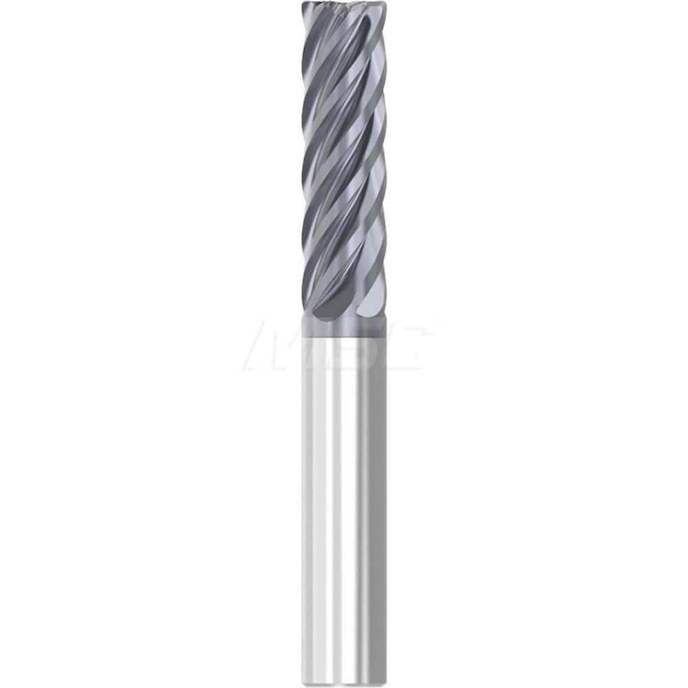 Roughing & Finishing End Mills; Mill Diameter (Decimal Inch): 0.5000; Mill Diameter (Inch): 1/2; End Type: Corner Radius; Corner Radius (Decimal Inch): 0.0300; Number of Flutes: 6; Material: Solid Carbide; Finish/Coating: AlTiN; Length of Cut (Inch): 1; S