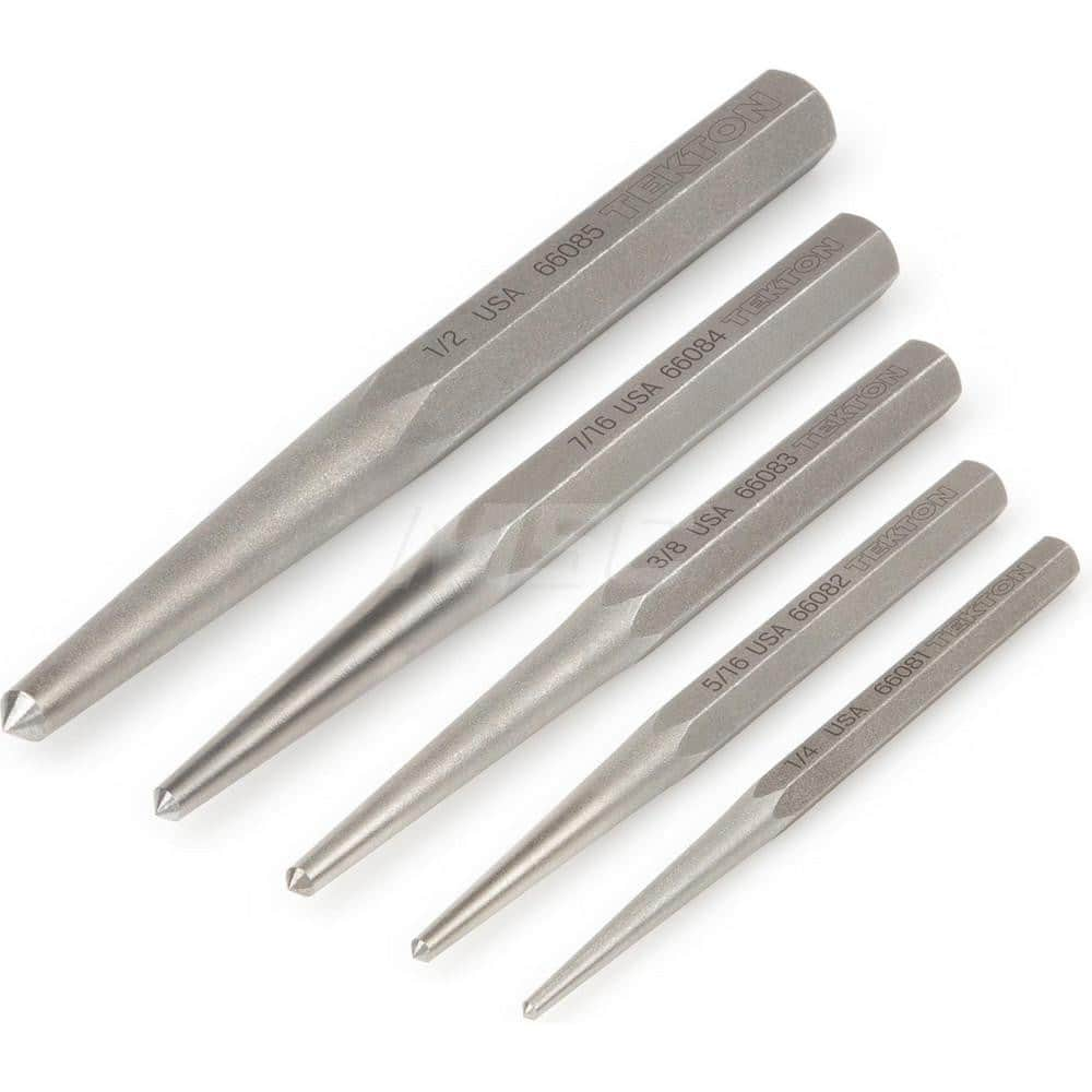 Center Punch Set: 5 Pc High Carbon Steel