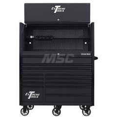 Tool Storage Combos & Systems; Type: Roller Cabinet with Hutch Combo; Drawers Range: 10 - 15 Drawers; Number of Pieces: 2.000; Width Range: 48″ - 71.9″; Depth Range: 24″ - 29.9″; Height Range: 60″ and Higher; Color: Combo Matte Black with Black Trim; Type