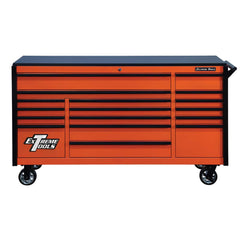 Tool Roller Cabinet: 17 Drawers Orange & Black