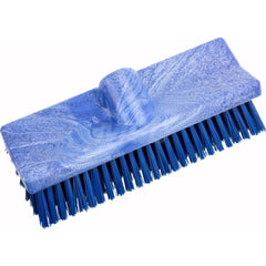 Scrub & Scouring Brushes; Type: Deck Scrub Brush; Scrub Brush; Bristle Material: Polypropylene; Brush Width: 4.5; Resistance Features: Oil Resistant; Water Resistant; Block/Handle Material: Polypropylene; Color: Blue; Bristle Type: Medium; Brush Area Widt