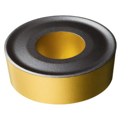 Turning Insert:  RCMX 10 03 00 4415, TiCN, Al2O3 & TiN Finish,  Neutral,  0.1969″ Corner Radius,  N/A Series  RCMX