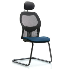 Guest & Lobby Chairs & Sofas; Type: Guest; Base Type: Sled Base; Width (Inch): 24-1/2; Depth (Inch): 19; Seat Material: Vinyl; Frame Color: Black; Color: Marine Blue; Overall Height (Inch): 39-1/2